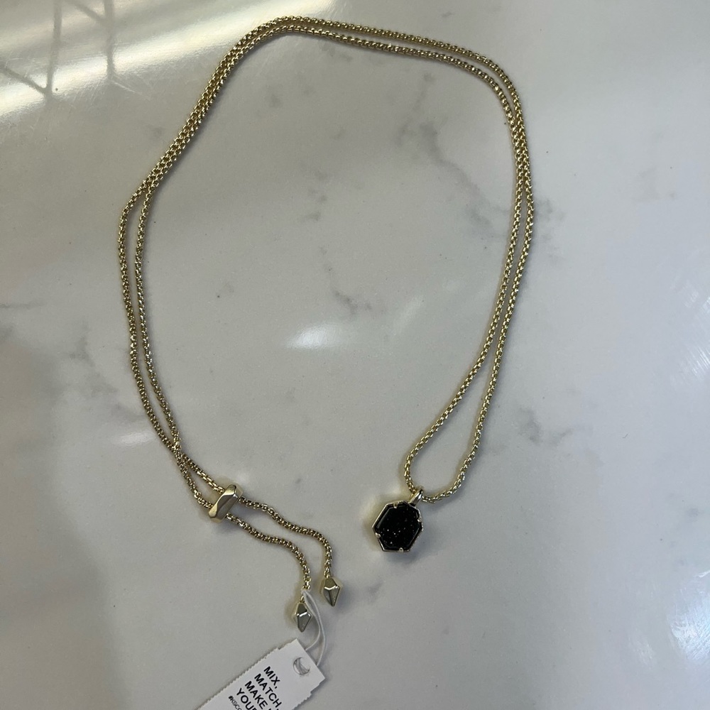 Kendra Scott long adjustable necklace.